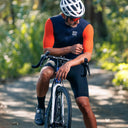 ROCKBROS Road-to-Sky Men's Cycling Short-Sleeved Jersey #Color_Navy Blue
