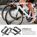 ROCKBROS Mountain MTB Bike Pedals Flat Bicycle 9/16 Lightweight Carbon Fiber Sealed Bearing Alloy Flat - ROCKBROS