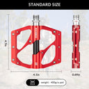 ROCKBROS MTB Pedals Platform Bike Pedal Aluminum 9/16" Bicycle Pedal Non-Slip Lightweight Flat Pedals for BMX Road Mountain Bikes - ROCKBROS