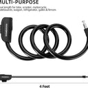ROCKBROS 4ft Bike Cable Lock - Secure, Lightweight with Mounting Bracket - ROCKBROS