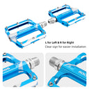 ROCKBROS Mountain MTB Bike Pedals Flat Bicycle 9/16 Lightweight Carbon Fiber Sealed Bearing Alloy Flat - ROCKBROS