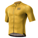 ROAD TO SKY Men's Cycling Short-Sleeved Jersey ¢ò Yellow-Brown
