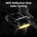 ROCKBROS MTB Reflective Aluminum Pedals 9/16" Sealed Bearing Lightweight - ROCKBROS