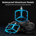 ROCKBROS MTB Reflective Aluminum Pedals 9/16" Sealed Bearing Lightweight - ROCKBROS