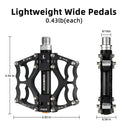 ROCKBROS Lightweight Aluminum Alloy Bike Pedals with Wide Platform Grip - ROCKBROS
