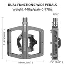 ROCKBROS MTB Aluminum Bike Pedals Compatible with SPD - ROCKBROS