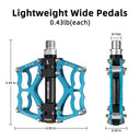 ROCKBROS Lightweight Aluminum Alloy Bike Pedals with Wide Platform Grip - ROCKBROS