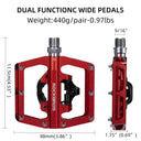 ROCKBROS MTB Aluminum Bike Pedals Compatible with SPD - ROCKBROS