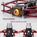 ROCKBROS Lightweight Aluminum Alloy Bike Pedals with Wide Platform Grip - ROCKBROS