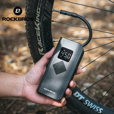 ROCKBROS A13 Electric Bike Tire Pump 150 Psi Inflator Portable Air Compressor 2000 mAh - ROCKBROS