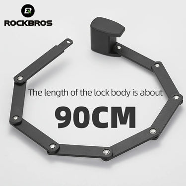 ROCKBROS Folding Bike Lock Smart Fingerprint Heavy Duty Anti Theft Bike Lock - ROCKBROS