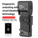 ROCKBROS Folding Bike Lock Smart Fingerprint Heavy Duty Anti Theft Bike Lock - ROCKBROS