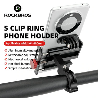 ROCKBROS S Clip Ring Bike Phone Holder for 4.7–7.09" Phones