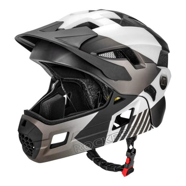 ROCKBROS Kids Full Face Bike Helmet Ages 5-14 Anti-Collision Detachable Chin - ROCKBROS