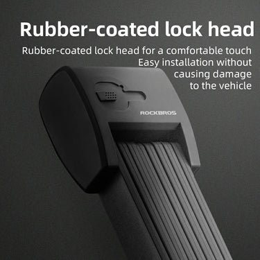 ROCKBROS Folding Bike Lock Smart Fingerprint Heavy Duty Anti Theft Bike Lock - ROCKBROS