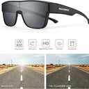 ROCKBROS Polarized Fit Over Glasses Sunglasses UV400 Wrap Around for Men Women - ROCKBROS