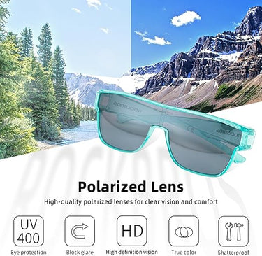 ROCKBROS Polarized Fit Over Glasses Sunglasses UV400 Wrap Around for Men Women - ROCKBROS
