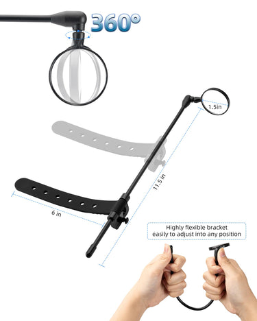ROCKBROS Bike Helmet Mirror Detachable Fixing Way ycling Mirror - ROCKBROS