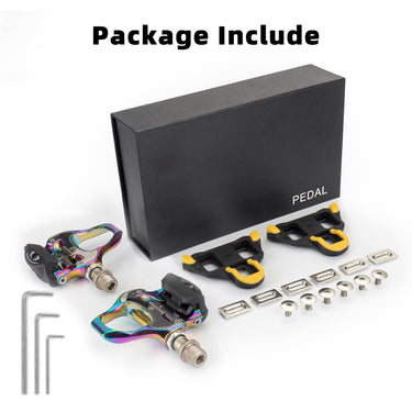 ROCKBROS Lightweight Clipless Pedals with Cleats Compatible with SPD-SL - ROCKBROS