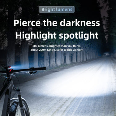 ROCKBROS Bike Head Light 2600mAh Rechargeable, 5 Modes, IPX6 Waterproof