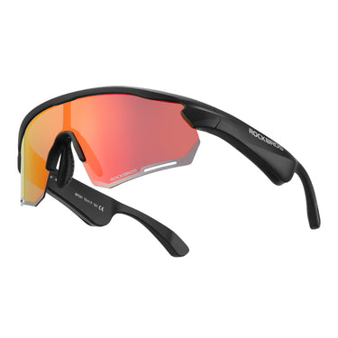 ROCKBROS Bluetooth Polarized Photochromic Sunglasses Music Speaker Cycling Glasses Outdoor Sport - ROCKBROS