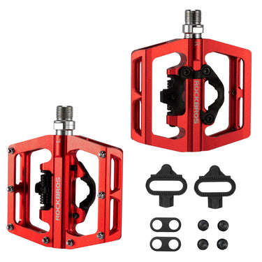 ROCKBROS MTB Aluminum Bike Pedals Compatible with SPD - ROCKBROS