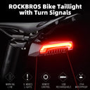 ROCKBROS Bike Tail Light Smart with Turn Signals Wireless Remote Brake - ROCKBROS