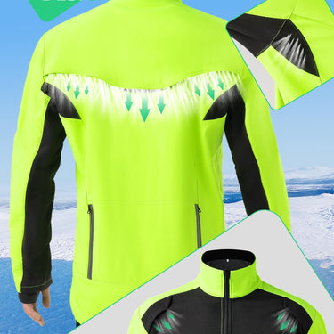 ROCKBROS Cycling Bike Winter Thermal Windproof Jackets for Men Cold Weather Hiking