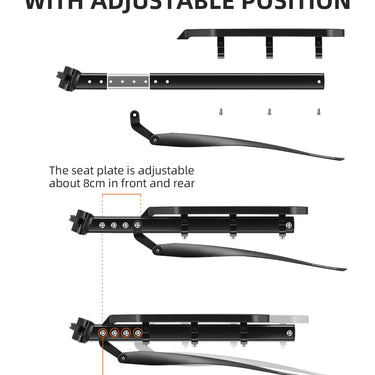 ROCKBROS Quick Release Rear Bike Cargo Rack, Adjustable for 26”-29” Mountain Bikes