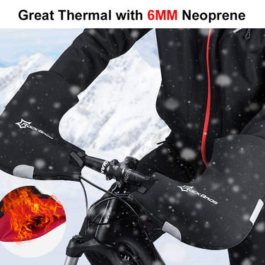 ROCKBROS Handlebar Mittens - Cold Weather Windproof MTB Bar Covers - ROCKBROS