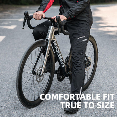 ROCKBROS Men's Windproof Thermal Cycling Pants - Winter Fleece for Biking, Running, Hiking - ROCKBROS