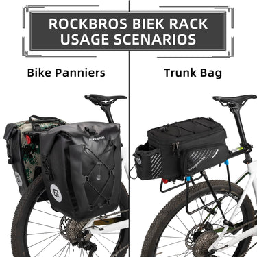 ROCKBROS Quick Release Rear Bike Rack, Aluminum Alloy Cargo Rack for Mountain Bikes
