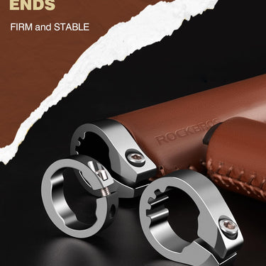 ROCKBROS Leather Vintage Mountain Bike Folding Bike Handlebar Grips 22.2mm