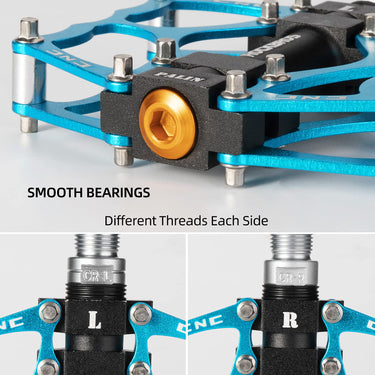 ROCKBROS Lightweight Aluminum Alloy Bike Pedals with Wide Platform Grip - ROCKBROS