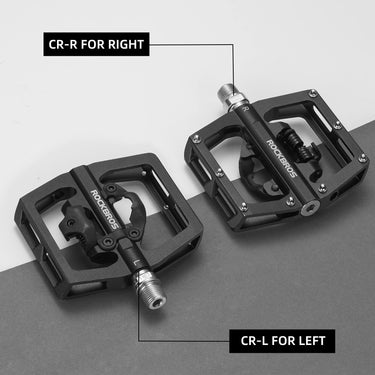 ROCKBROS MTB Aluminum Bike Pedals Compatible with SPD - ROCKBROS