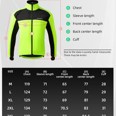 ROCKBROS Cycling Bike Winter Thermal Windproof Jackets for Men Cold Weather Hiking
